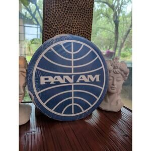 New Pan Am Airlines Blue Tin Metal Aluminum Sign Man Cave Garage Decor 11.75"